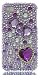 Rhinestone Glitter Cases Diamond Protective Designer case for Apple iPhone 4S Latest Generation and iPhone 4 (4th Generation) , Purple Heart