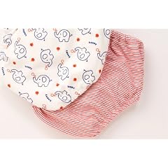 (チャックル) chuckle ボーダー&ゾウさん4層吊り式タイプトレーニングパンツ2枚組 レッド 80cm W4121-80-21