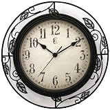 Geneva 12" Wrought Iron Wall Clock