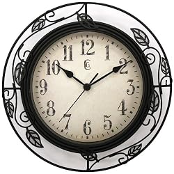 Geneva 12" Wrought Iron Wall Clock