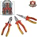 Neiko Pro 3-Piece Insulated Pliers Set Contractor's Grade 1000V-VDE Tested with Carry...
