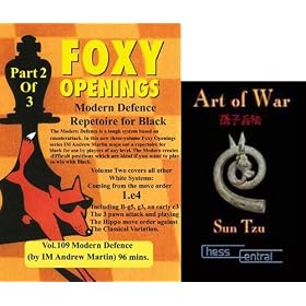 Foxy Chess Openings: Modern Defense Part 2 DVD & ChessCentral's Art of War E-Book (2 Item... by