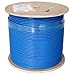 Vertical Cable Cat6A 10G, UTP, 23AWG, Solid Bare Copper, PVC, 1000ft, Blue, Bulk Ethernet Cable