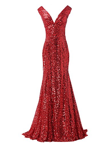 GRACE KARIN® Sequined Sparkle Evening Prom Dress Full Length CL6052 (Multi-Colored)