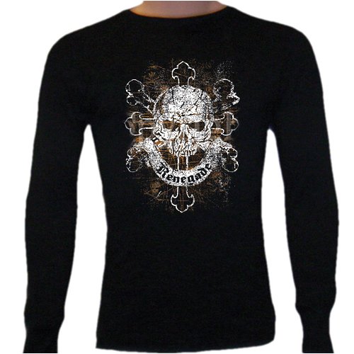 Renegade Skull and Cross Bones Thermal Shirt, X-Large, Black