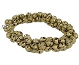 Brass Bells, 1/3" wide, 100 count, strung on wire
