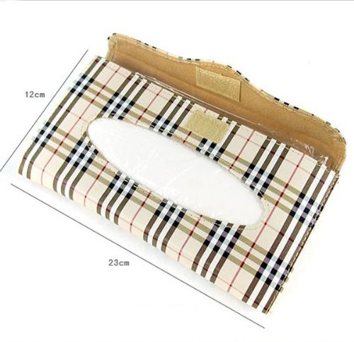 Car Sun Visor Tissue box Auto accessories holder Paper Napkin Clip- Faux Leather