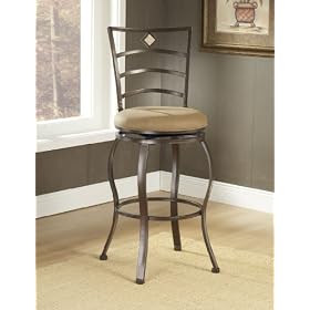 Hillsdale Furniture Marin Swivel Stool - Counter Height - Brown Powder Coat - 4815-841 (BROWN POWDER COAT) (39