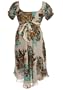 Women's Lauren Kiyomi Printed Silk Chiffon Dress (Maternity) - More Colors Available, S, Blue Print