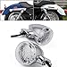 2x Chrome 20 Amber LED Turn Signal Blinker Light Lighting For Motorcycle Cruiser Chopper Honda Shadow Yamaha V Star