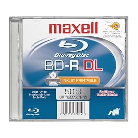 Maxell Blu-ray Bd-r Dual Layer 50GB 1-4X Single
