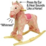 Pink Plush Rocking Pony with Sound