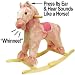Happy Trails Pink Plush Rocking Pony with Sound Pink