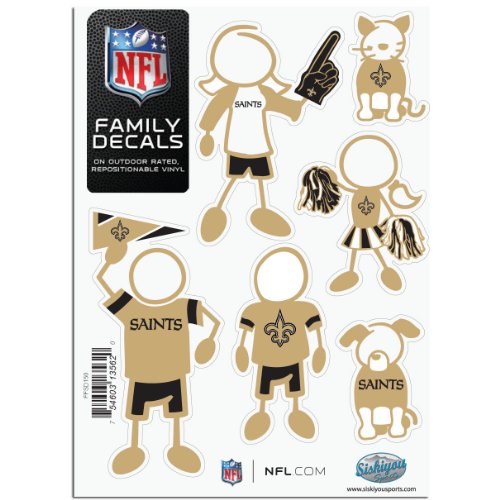 NFL New Orleans Saints Small Family Decal Set