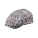 MG Men's Plaid Ivy Newsboy Cap Hat (Blue, XL)