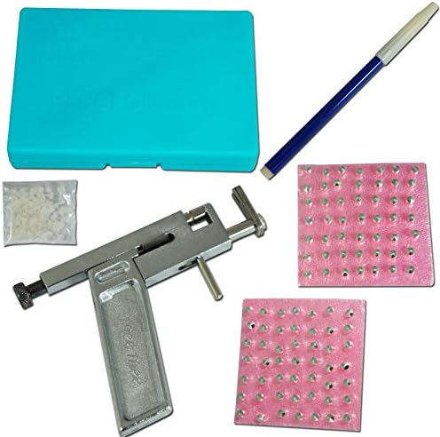NEW Professional Ear Nose Navel Body PIERCING GUN Tool Kit set jewelry 98 studs