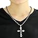 Trendsmax Stainless Steel Cross Pendant Necklace Mens Boys Byzantine Chain 22-30inch