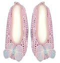 Girls Pink Ballerina Fairy Shoe Covers