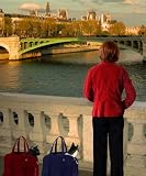 Sunset On The Seine Cat Print