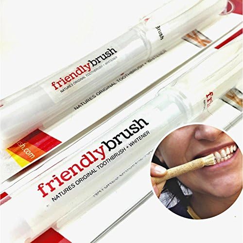 Teeth Whitening Stick by Friendly Brush Miswak - Natural, Effective, Fast Acting Tooth Whitening Kit.100% Guaranteed. (Retail Pkg. Included 1 Stick + BONUS)