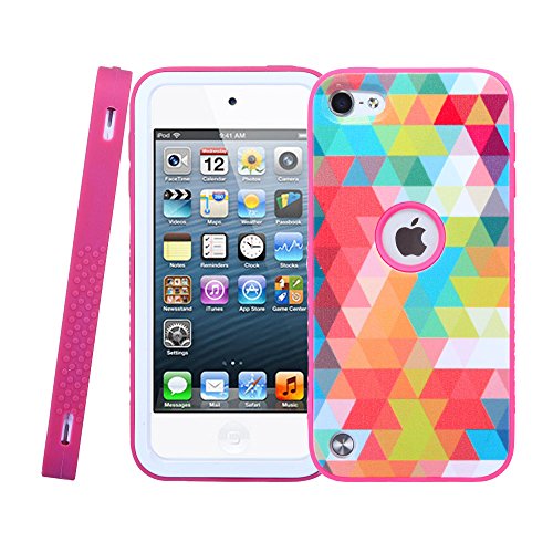 iPod Touch 5, Case, iPod Touch 5th generation Case - NageBee - Premium Heavy Duty Defender Protector with Stand Hard Case for Apple iPod Touch 5 5th Generation (Verge Hybrid Kaleidoscope)
