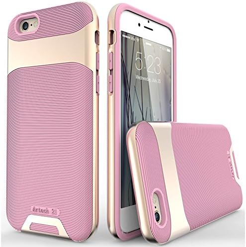 iPhone 6S Case For Female -- Artech 21 [Vivid Arkansas Series] Ultra Slim Dual Layer [Drop Protection] [Shockproof] Stylish Cute Protective Case For Apple iPhone 6S [2015] &amp; iPhone 6--[Pink/Golden]