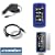 Solid Dark Blue Rubberized Snap On Crystal Hard Case + Clear LCD Screen Protector + Rapid Car Charger + USB Data Cable for AT&T LG Xenon GR500 Cell Phone