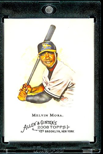 2008 Topps Allen and Ginter # 194 Melvin Mora ( Baltimore Orioles ) MLB Baseball Card in Protective Display Case!