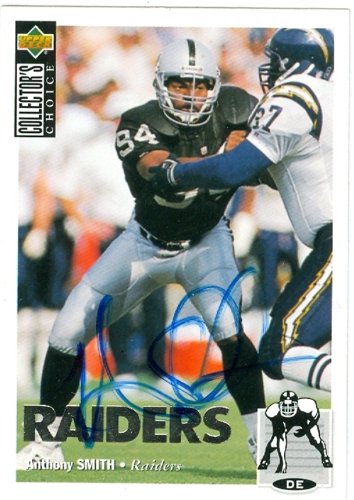 Anthony Smith Autographed/Hand Signed Football Card (Oakland Raiders) 1994 Upper Deck #218