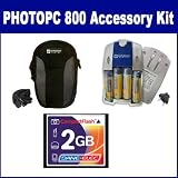 Epson PhotoPC 800 Digital Camera Accessory Kit includes: SDC-21 Case, T44654 Memory Card, SB257 Charger