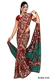 IMAGE OF Ekta Georgette Printed Casual Saree Sari Bellydance fabric