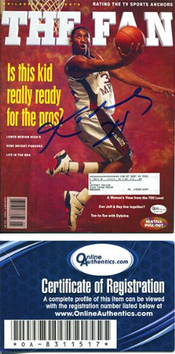 Kobe Bryant Autographed / Signed The Fan Magazine (OAI)