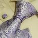 White pattern neckties gifts for him Italian style Purple silk ties cufflinks hanky set H6009