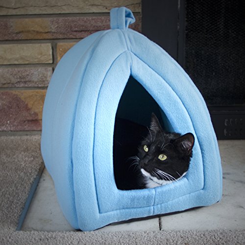 Petmaker cozy kitty tent igloo plush enclosed cat bed