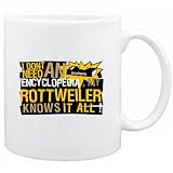 New ... My Rottweiler Knows It All !!! Mug Dog