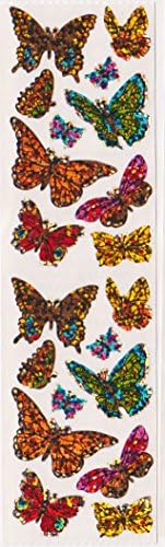 Flying Butterflies Glitter Stickers - 2 Sheets