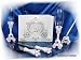 Wedding Guest book, Toasting glasses, cake knife and pen set W082F