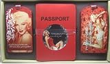Marilyn Monroe Red Love Travel Set Tags & Passport Cover