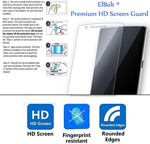 HTC Desire 820 3 in One Combo Grenade Armor® Series Snap On Case Cover by ElBolt® - White with Free HD Screen Protector and ElBolt Stylus Pen