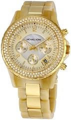 Cheap Michael Kors Quartz Mother of Pearl Horn Gold Band - Women