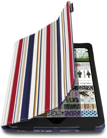 Lente Designs® Apple iPad Air cover / case in 'Monaco Stripes' design