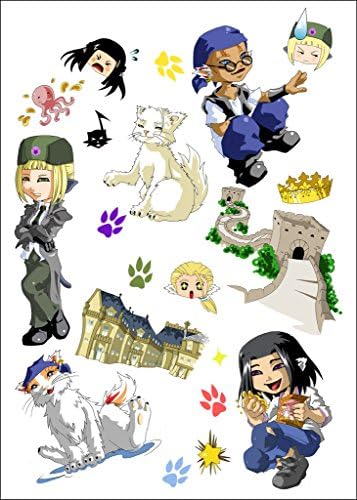 Art Applique "Manga "Cat Hanna" Designer Wall Decor Vinyl Decal Sticker