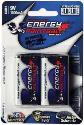 Energy Paintball 9V Alkaline Paintball Battery - 2 Pack
