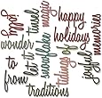 Sizzix 660977 Thinlits Dies 1 By Tim Holtz - Holiday Words Number - 2&Script