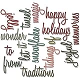 Sizzix 660977 Thinlits Dies 1 By Tim Holtz - Holiday Words Number - 2&Script