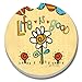 CounterArt Absorbent Stoneware Car Coaster, Life is Good-Flower