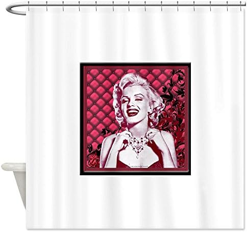 CafePress Marilyn Monroe Padded Floral MAva G Shower Curtain - Standard White