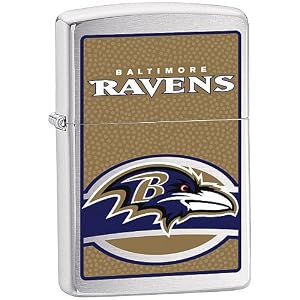 Baltimore Ravens Brushed Chrome Lighter