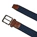 CTM® Mens Big & Tall Elastic Braided Belt with Silver Buckle and Tan Tabs