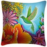 We Love Cushions Hummingbird Art Cushion by Claire Johnson Cushion